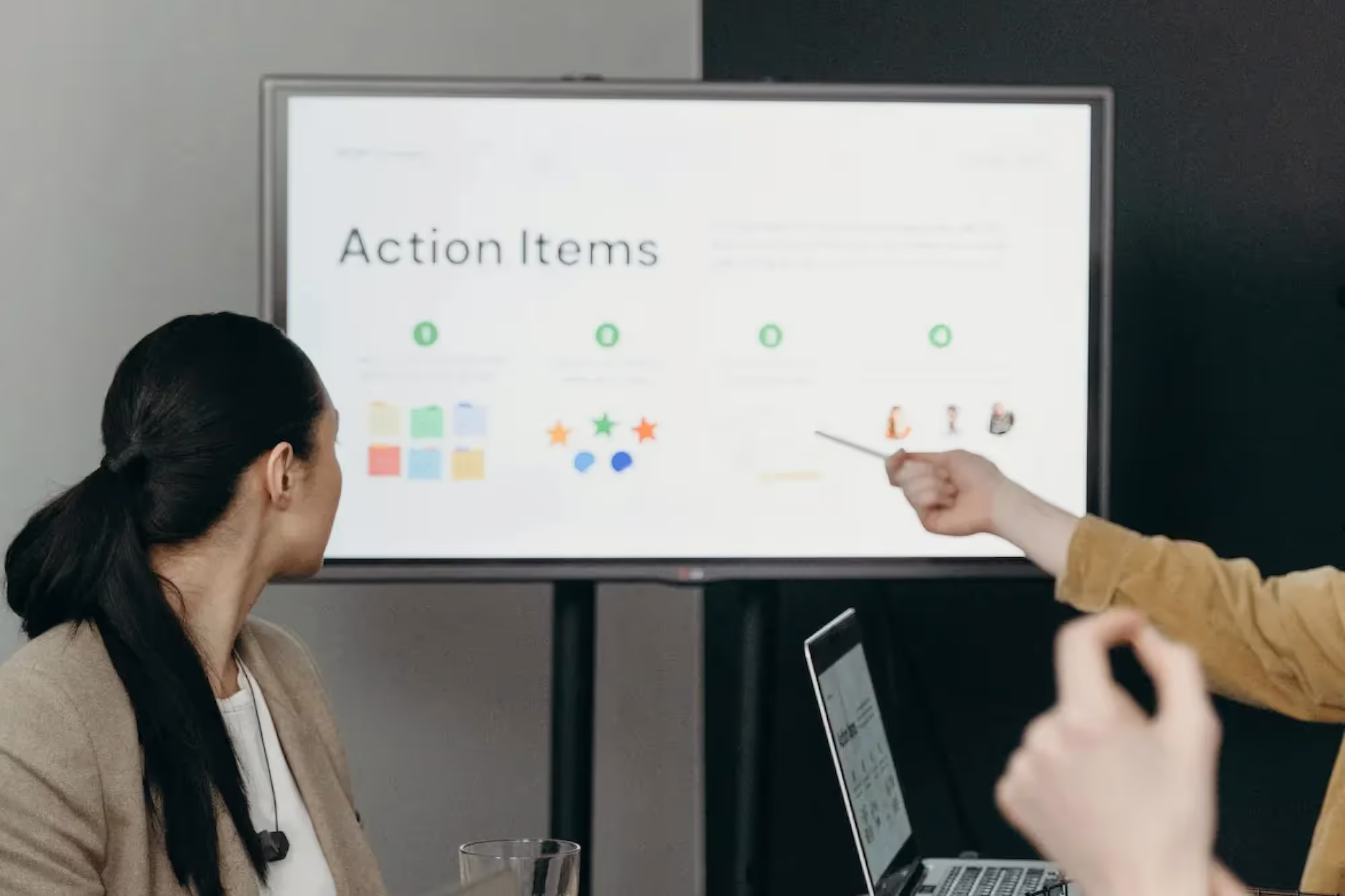 Universal Exports strategy planning session with whiteboard in background